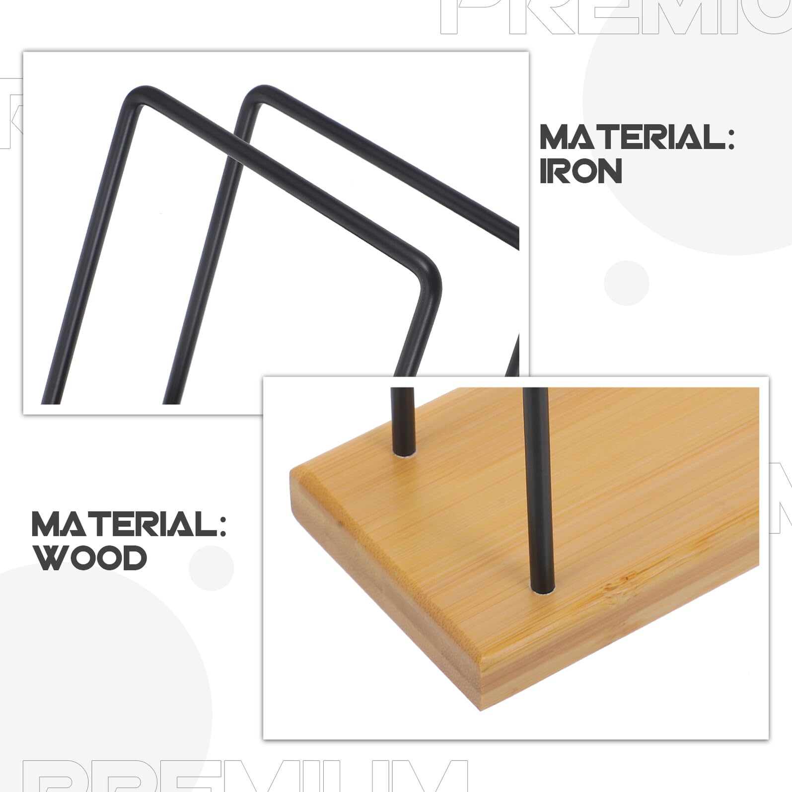 MOBUTOFU Iron Napkin Holder Stand with Base, Rustic Farmhouse Dining Table Napkin Dispenser for Kitchen and Tabletop Paper Tissue Storage