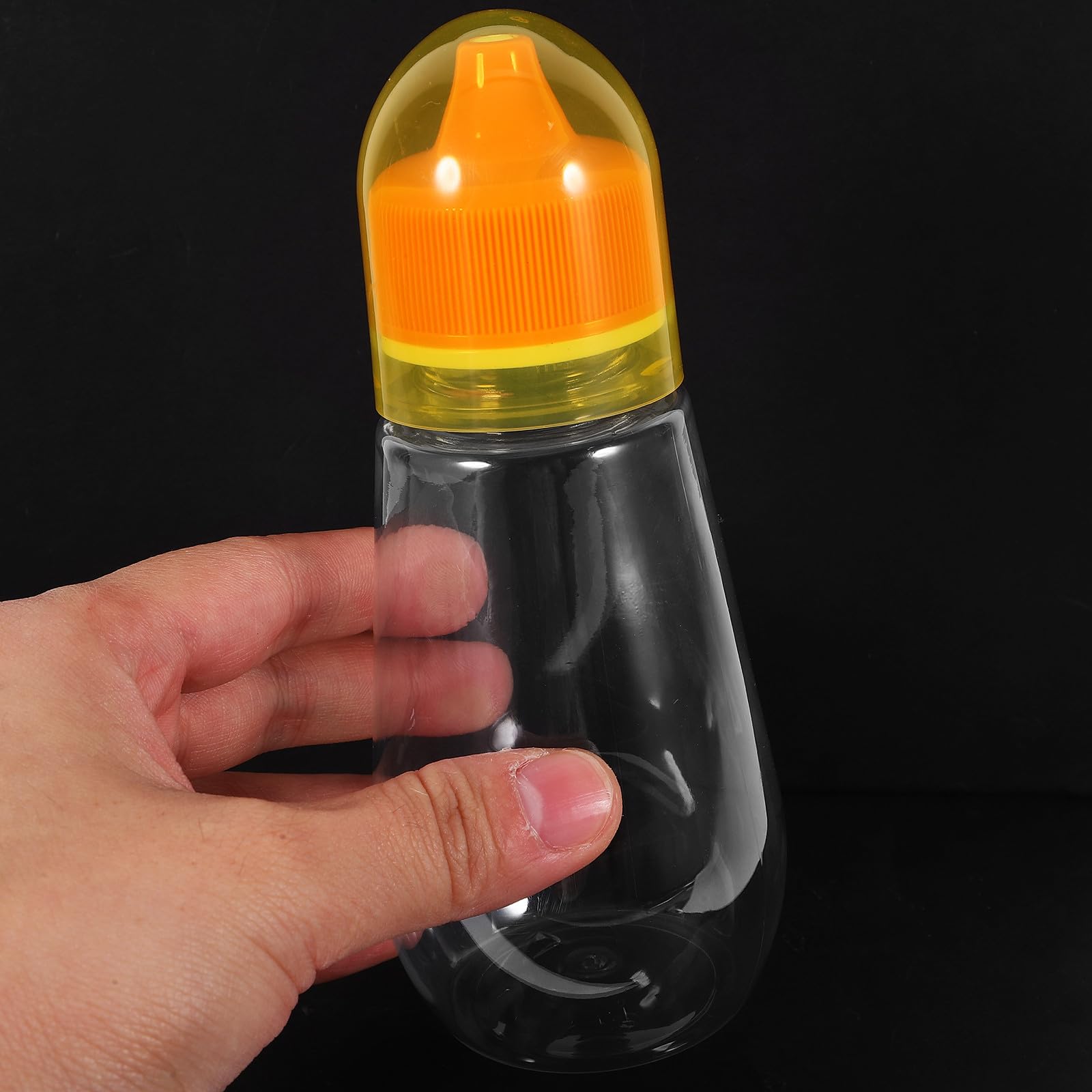 Beaupretty 4pcs 250g Pet Plastic Honey Jars with Lids and Squeeze Spout, Reusable Honey Storage Bottles for Kitchen and Dining Syrup, Jam, and Condiment Dispenser